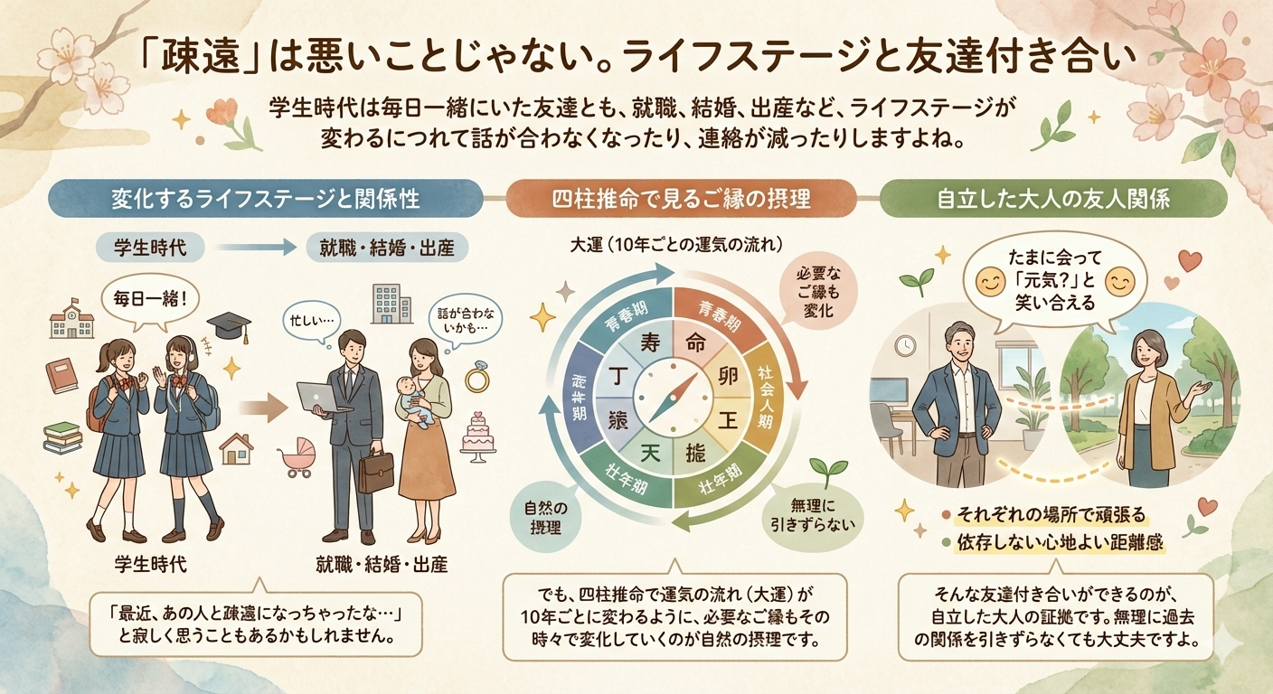 ライフステージの変化と友人関係の移り変わり